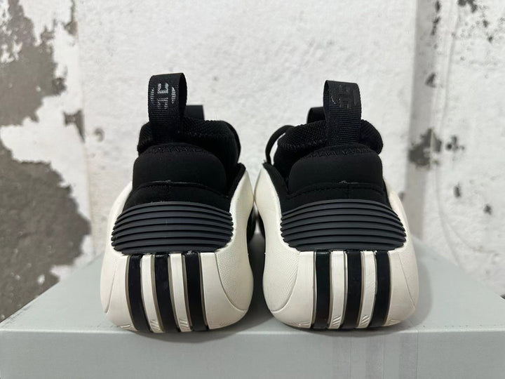 adidas Black and White Low-Top Sneakers with Red Accents