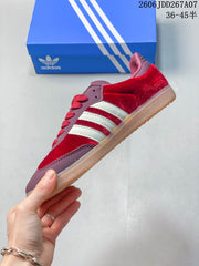 adidas Samba Low-Top Sneakers, Red and Mauve