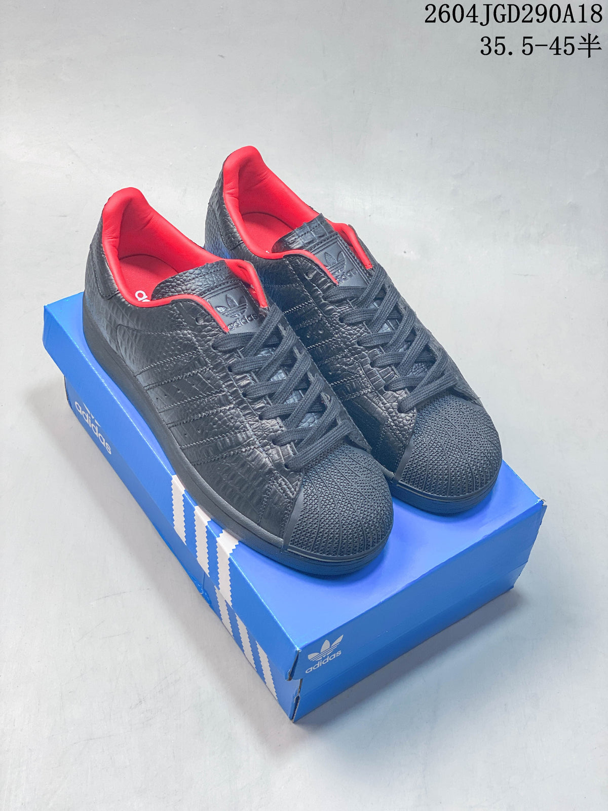 adidas Originals Superstar 2 Black Textured Sneakers