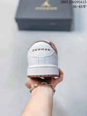 Jordan Air Jordan 1 Low Sneakers White and Brown 2607JDD295A15