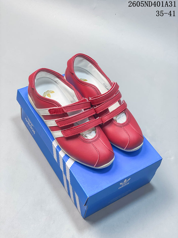 Adidas Samba Vegan OG Red Low-Top Strap Sneakers