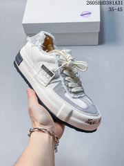xVESSEL G.O.P. Low Platform Sneakers, White and Navy, 2605HHD381A31