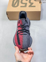 Adidas Yeezy Boost 350 V2 Sneakers in Gray and Red