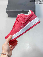 Nike Air Force 1 Low Red Patterned Sneakers 611270ASWPR