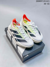 Adidas White Running Shoes with Neon Accents