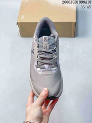 On Cloudmonster 3 Running Sneakers, Gray and Pink
