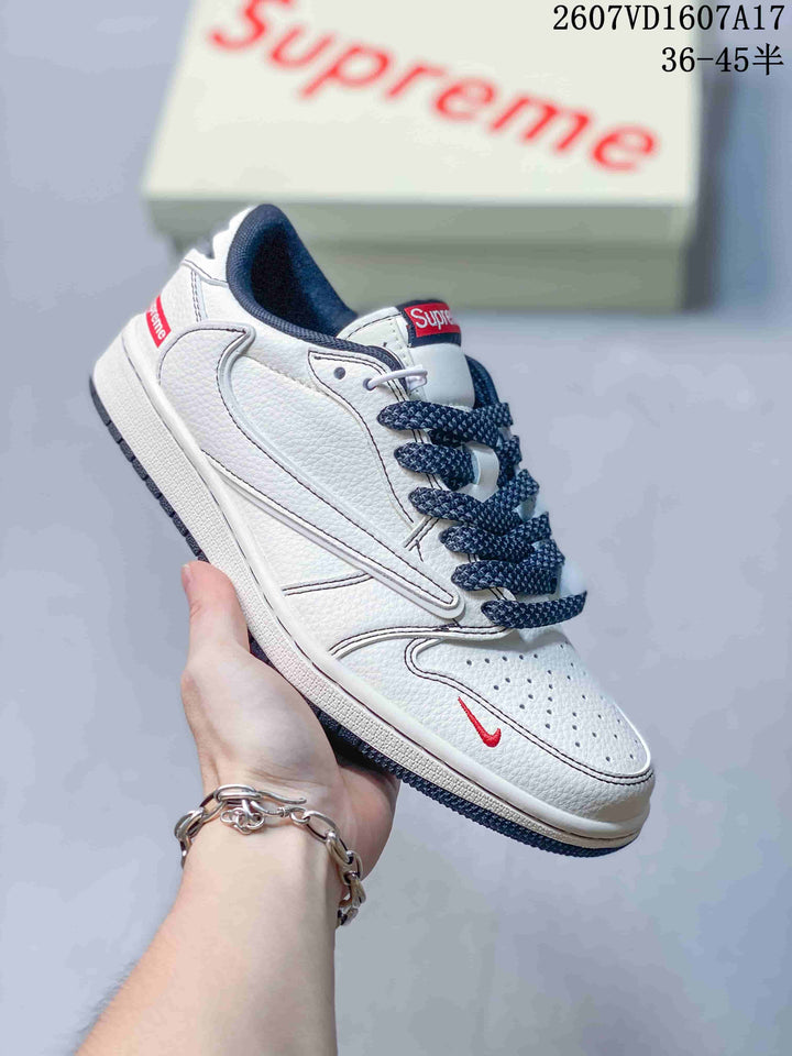 Jordan 1 Low Graphic Sneakers White Dark Details 2607VD1607A17