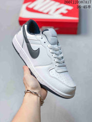 Nike Big Nike Low Lux Sneakers White and Black JD387A17