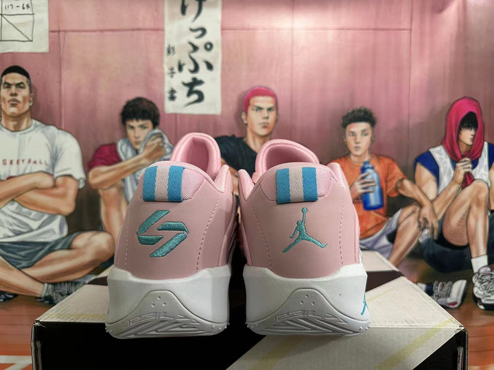 Jordan Luka 4 Basketball Shoes Pink and White