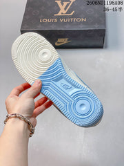 Nike Air Force 1 '07 Low Cream and Blue Sneakers