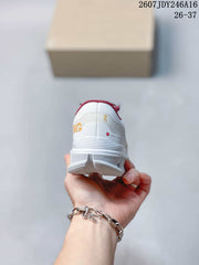 On Cloudstratus 3 Kids' Running Shoes White Burgundy Yellow
