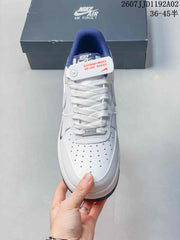 Nike Air Force 1 ’07 Low White and Navy Sneakers