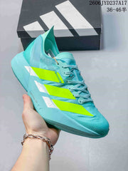 Adidas Adizero Adios Pro 4 Running Shoes, Aqua and Neon Yellow