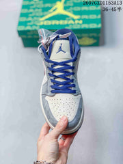 Nike SB Dunk Low Anniversary Custom Grey Blue Sneakers QL1988