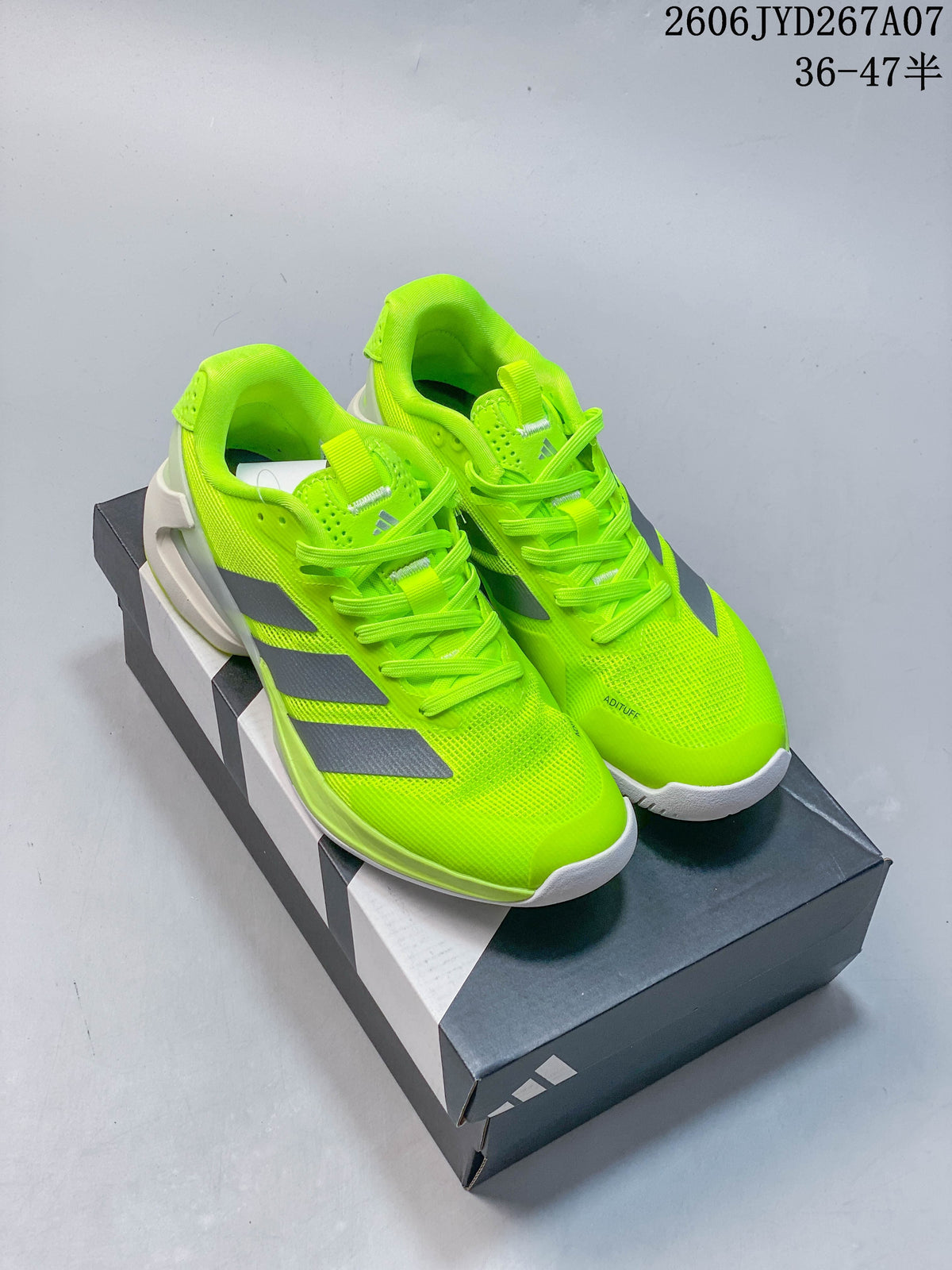 adidas Adizero Ubersonic 5 Clay Tennis Shoes, Neon Yellow
