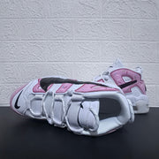 Nike Air More Uptempo Donut Sneakers in White and Pink