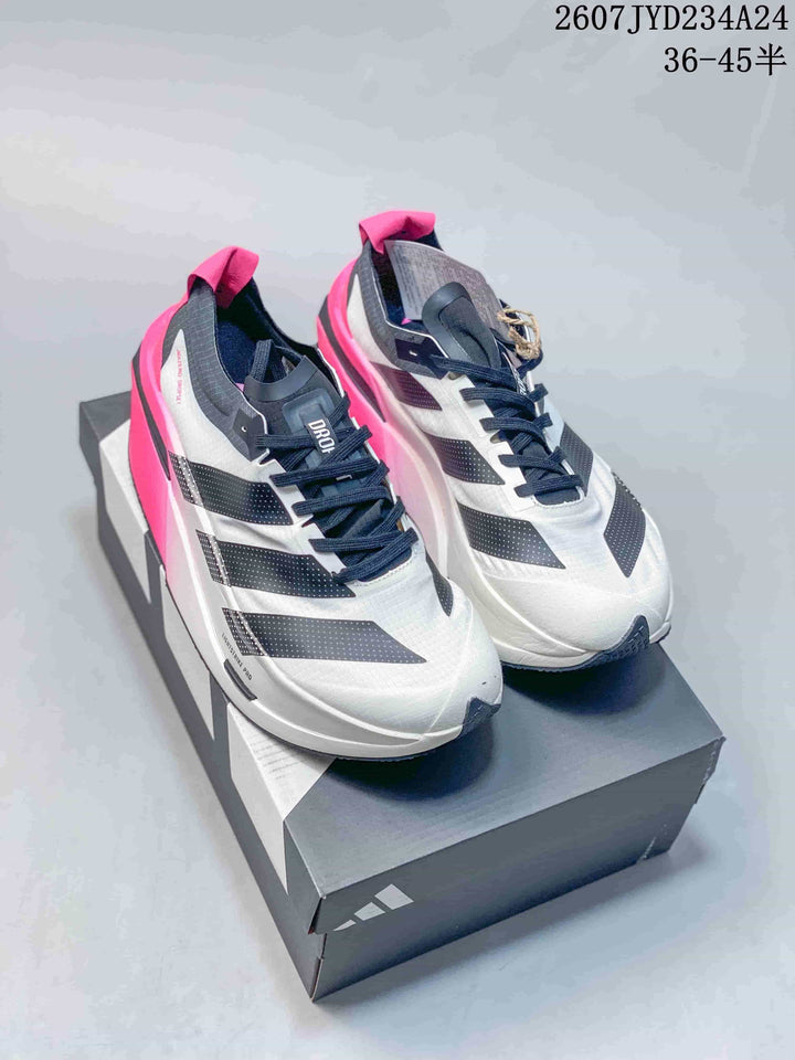 adidas Adizero Dropset Elite Running Shoes White Pink