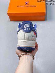 Nike Air Force 1 '07 Low Sneakers in White and Blue