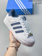 Adidas Originals Superstar Low-Top Sneakers White Navy JI0079