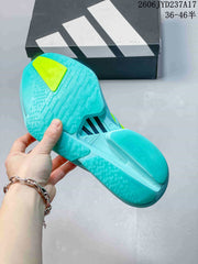 Adidas Adizero Adios Pro 4 Running Shoes, Aqua and Neon Yellow