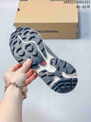 Salomon XT-6 Low-Top Sneakers in White and Taupe