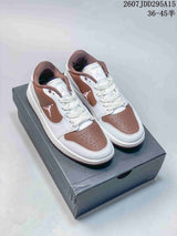 Jordan Air Jordan 1 Low White Brown Sneakers 2607JDD295A15