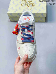 Nike Air Jordan 1 Low White Blue Red Sneakers