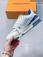 Louis Vuitton Trainer Low-Top Sneakers White Blue
