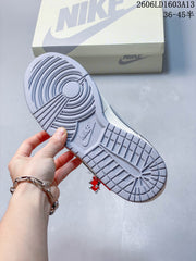 Nike Dunk Low Supreme-Style Sneakers in Cream and Grey
