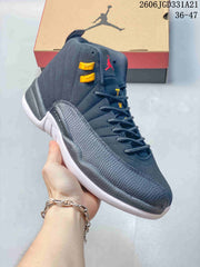 Jordan Air Jordan 12 High Basketball Sneakers Dark Gray 308317-001