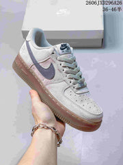 Nike Air Force 1 ’07 Low-Top Sneakers in White and Gray