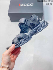 ECCO Adjustable Strap Sandals in Gray